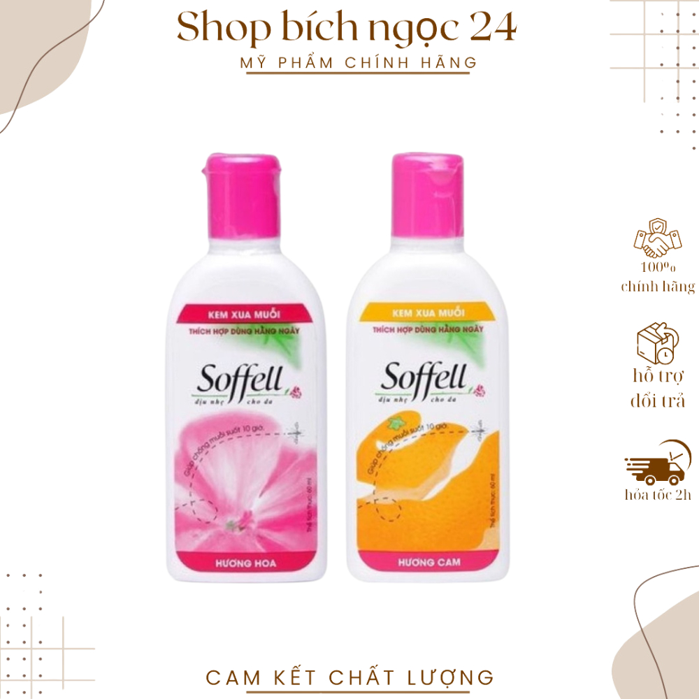 Kem Chống Muỗi Soffell Chai Hồng 60ml