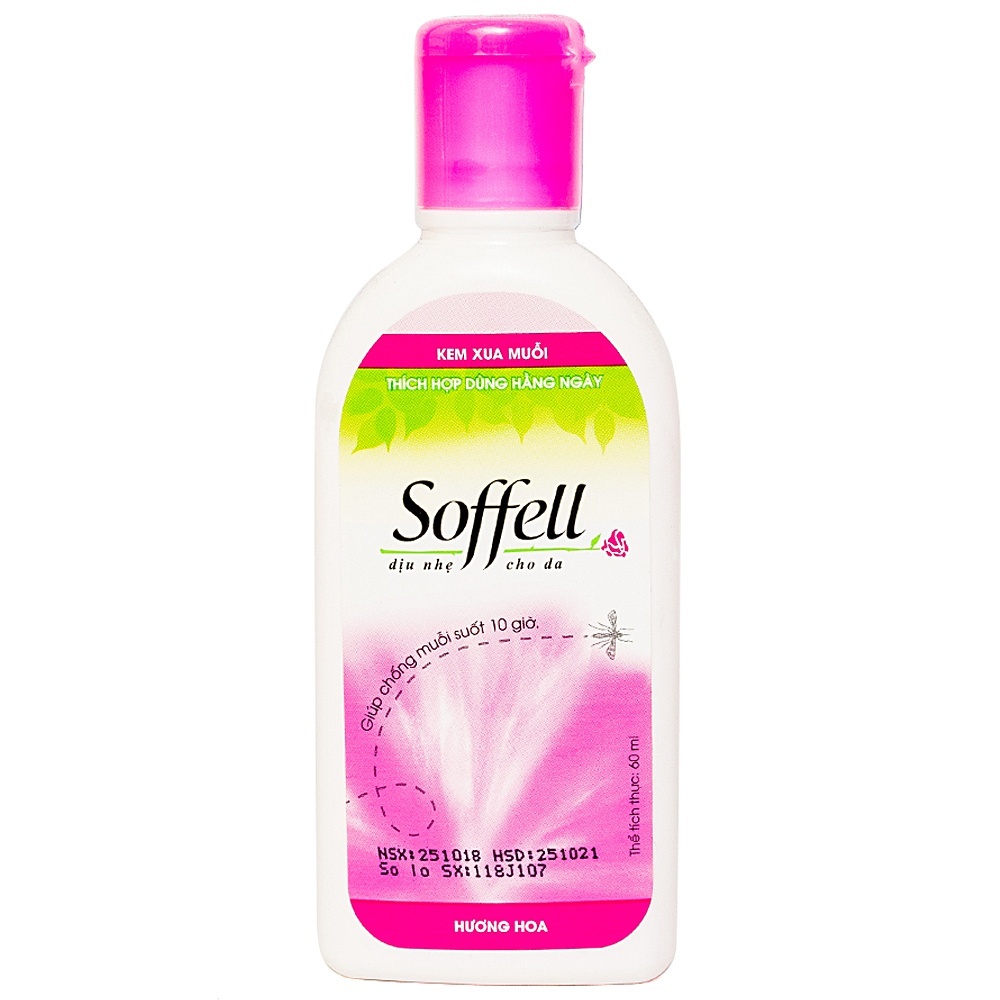 Kem Chống Muỗi Soffell Chai Hồng 60ml