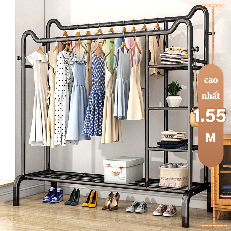 Lifinity Kệ Treo Quần Ao 100/130cm-Kệ Đa Năng Có Bánh Xe Xoay 360 Độ Và Đựng Đồ Tiện Lợi