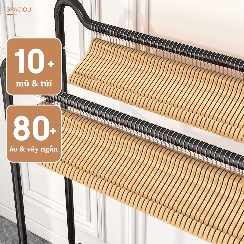 Lifinity Kệ Treo Quần Ao 100/130cm-Kệ Đa Năng Có Bánh Xe Xoay 360 Độ Và Đựng Đồ Tiện Lợi