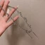 Vòng Cổ Bạc Nữ Đá Mặt Trăng Zircon Tua Rua Choker Trang Sức