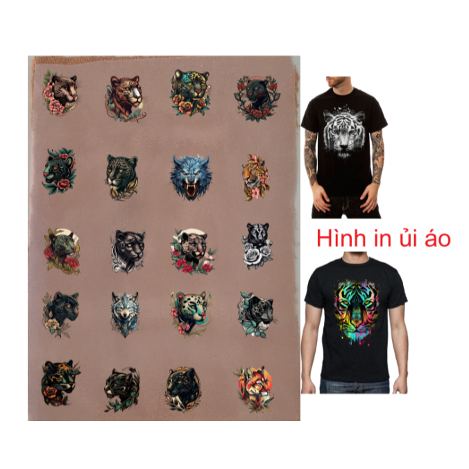 [HÌNH ỦI ÉP NHIỆT]-HÌNH IN EP NHIỆT-HÌNH VẼ HỔ/PANT ART -ỦI TẠI NHÀ ỦI LÊN QUẦN ÁO,NÓN MŨ,BALO TÚI SÁCH