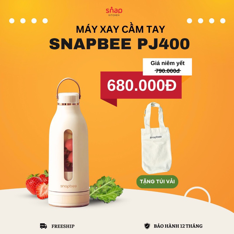 Máy xay cần tay Snapbee Pj400 (tặng kèm túi vải) Chính hãng | Shopee ...