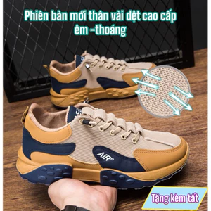 Giày thể thao nam phong cách HÀN QUỐC bản nâng cấp THÂN vải dệt êm thoáng , Shoes Sneaker