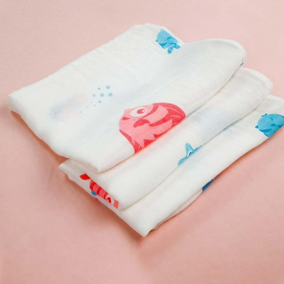 Khăn sợi tre 110x125cm 100% Cellulose - An toàn cho bé, không gây kích ứng da, mềm mịn [hàng siêu thị]