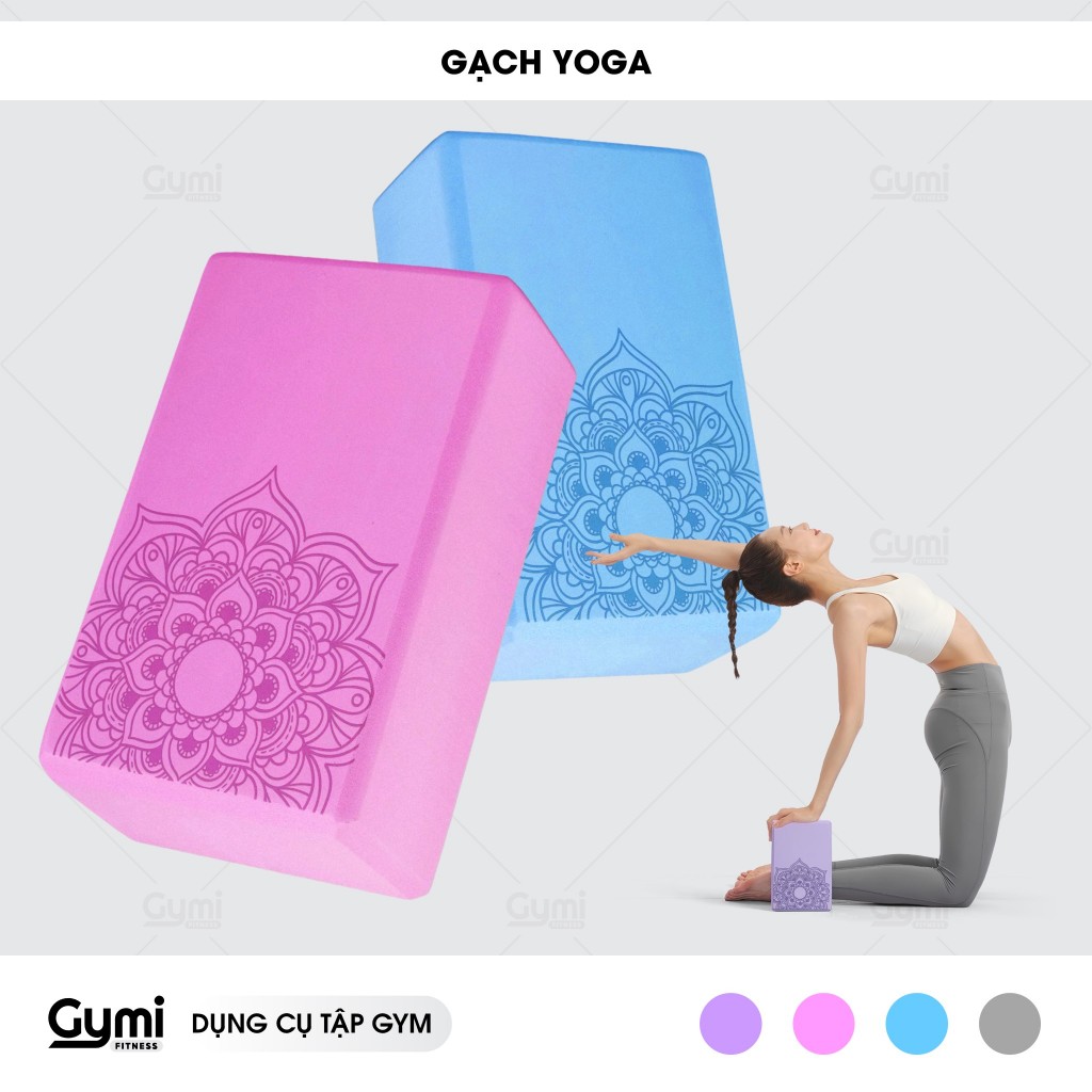 Gạch Yoga EVA Hoa Văn Mandala Khối Lượng 180g, Yoga Block, Dụng Cụ Tập Yoga Tại Nhà - GachYoga-HoaVan