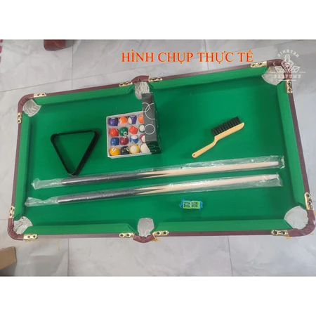 Bàn bi da mini kích thước 90x52x20 cm bi sứ giải trí tại nhà siêu hot bàn bida gỗ mini