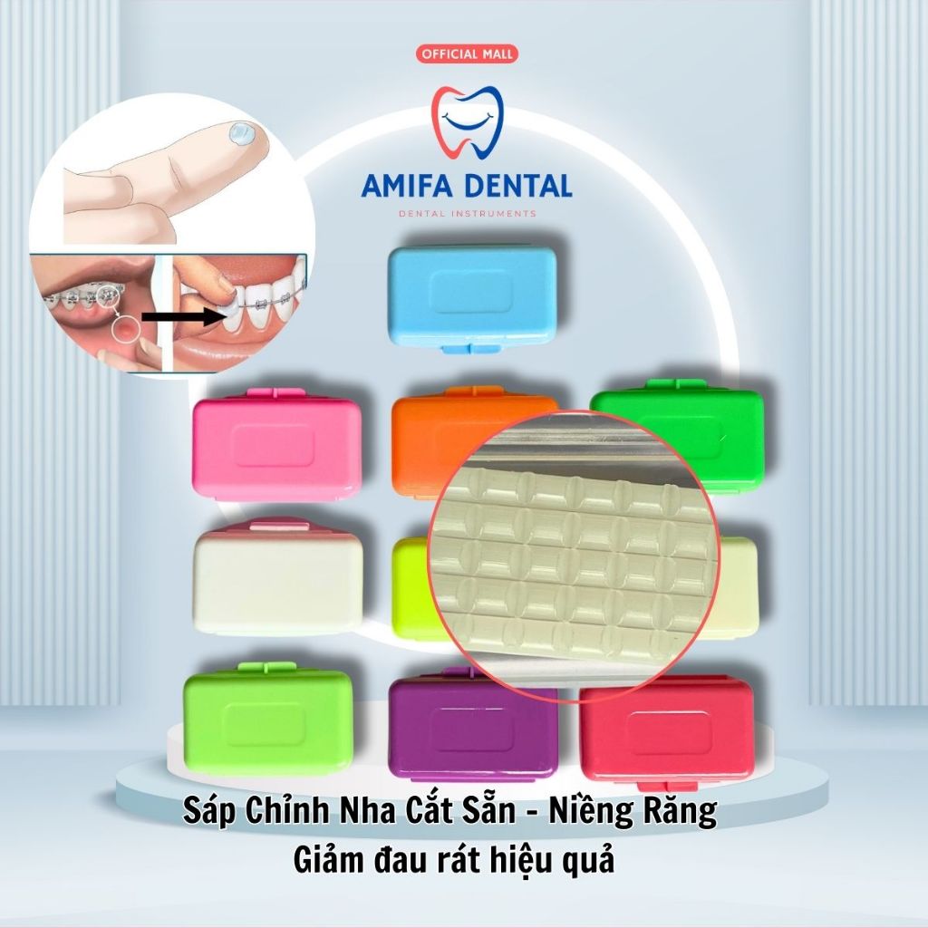 Set 10 Sáp Cắt Sẵn, Sáp Chia Sẵn, Sáp Chỉnh Nha, Sáp Giảm Đau Niềng Răng, Sáp Nha Khoa Cắt Sẵn