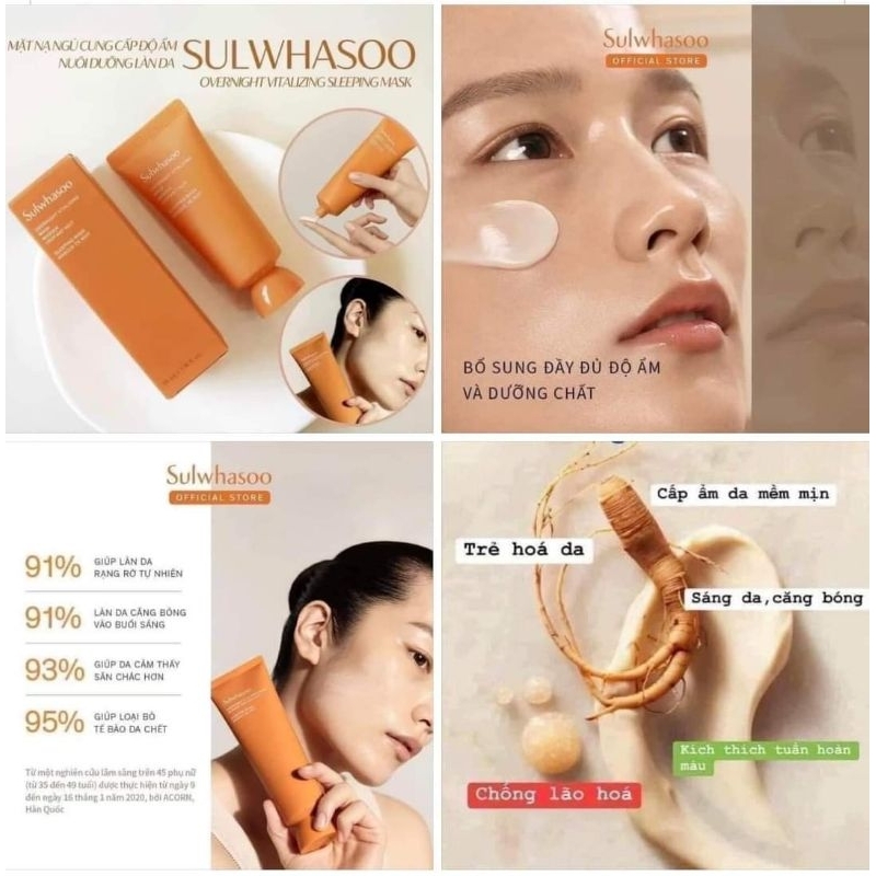 Mặt nạ ngủ nhân sâm SULWHASOO 35 ml