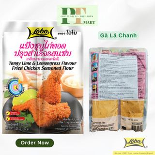 Set Bột Chiên Giòn và Gia Vị Ướp Gà Lobo 150gr. 3 vị Truyền Thống, Giòn Cay và Lá Chanh --> Bột Lobo