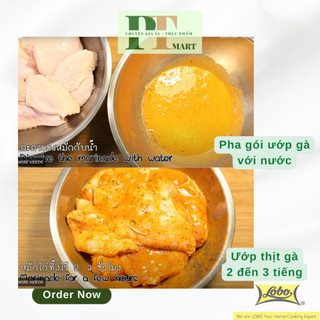 Set Bột Chiên Giòn và Gia Vị Ướp Gà Lobo 150gr. 3 vị Truyền Thống, Giòn Cay và Lá Chanh --> Bột Lobo