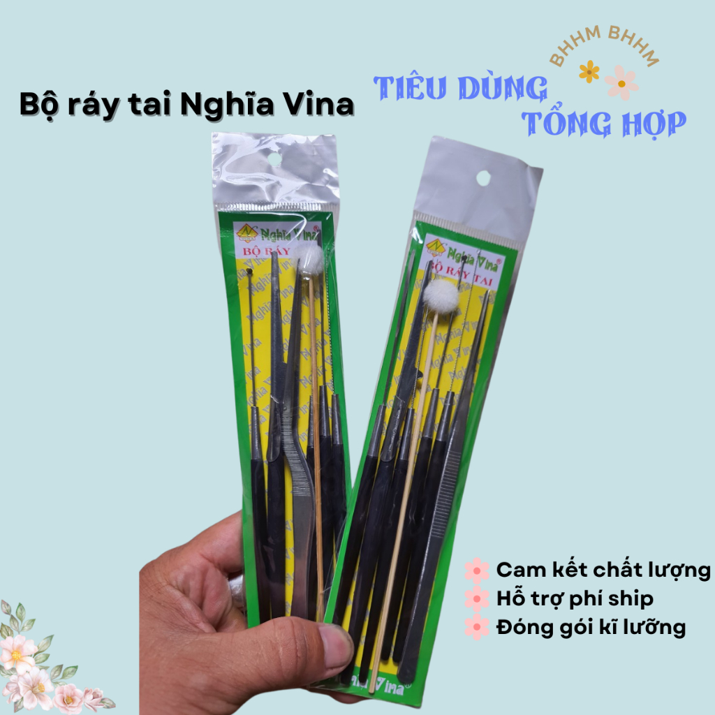 (Q8) 7 dụng cụ lấy ráy tai- móc ráy tai chuyên nghiệp Nghĩa Vina ...