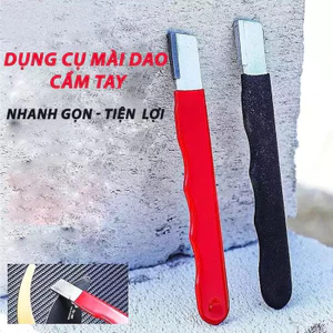 Dụng cụ mài nhanh dao kéo cầm tay cán bọc nhựa lưỡi mài nhỏ 25,5 x 12,8 mm nhưng đa dụng