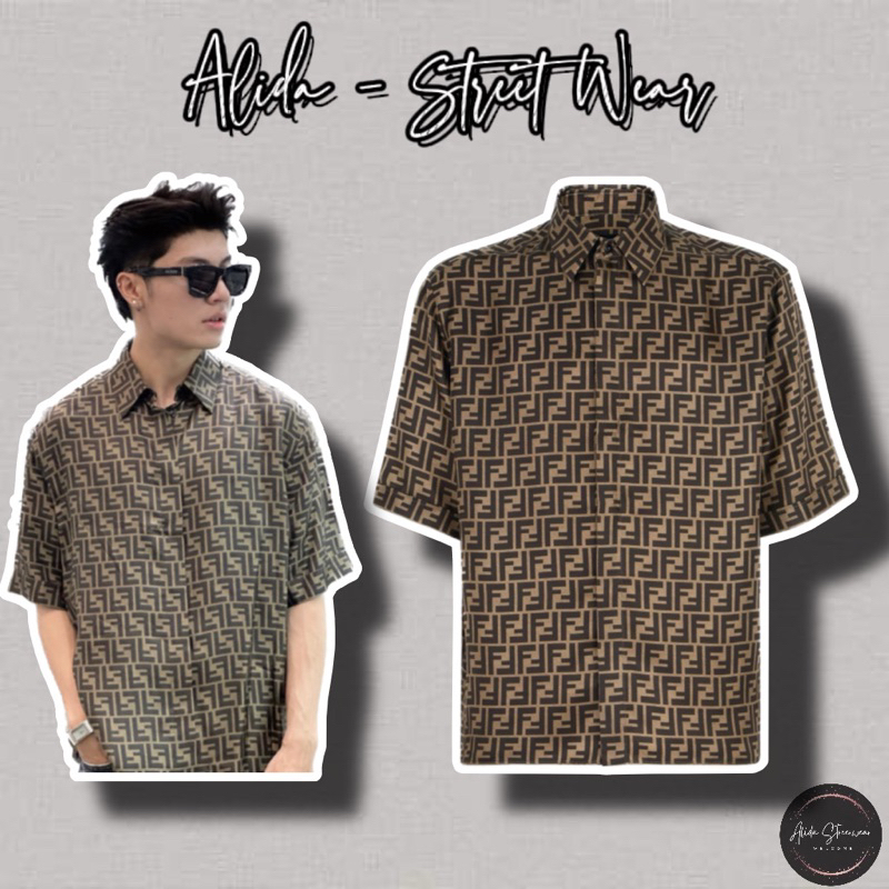 ⚡️[Hight Quality] Áo Sơ Mi F€ndi Logo Shirts - Điểm Nhấn Logo Phối Màu Sang Trọng - Nam Nữ Qccc Hottrend