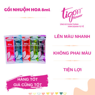 [MIX5X8ML] - Combo 5 gói nhuộm hoa mix 5 màu 8ml (cam, đỏ, hồng sen, xanh dương, xanh lá mạ)