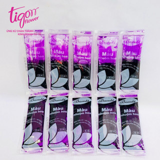 [MIX10X8ML] - Combo 10 gói nhuộm hoa mix 5 màu 8ml (cam, đỏ, hồng sen, xanh dương, xanh lá mạ)