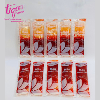 [MIX10X8ML] - Combo 10 gói nhuộm hoa mix 5 màu 8ml (cam, đỏ, hồng sen, xanh dương, xanh lá mạ)