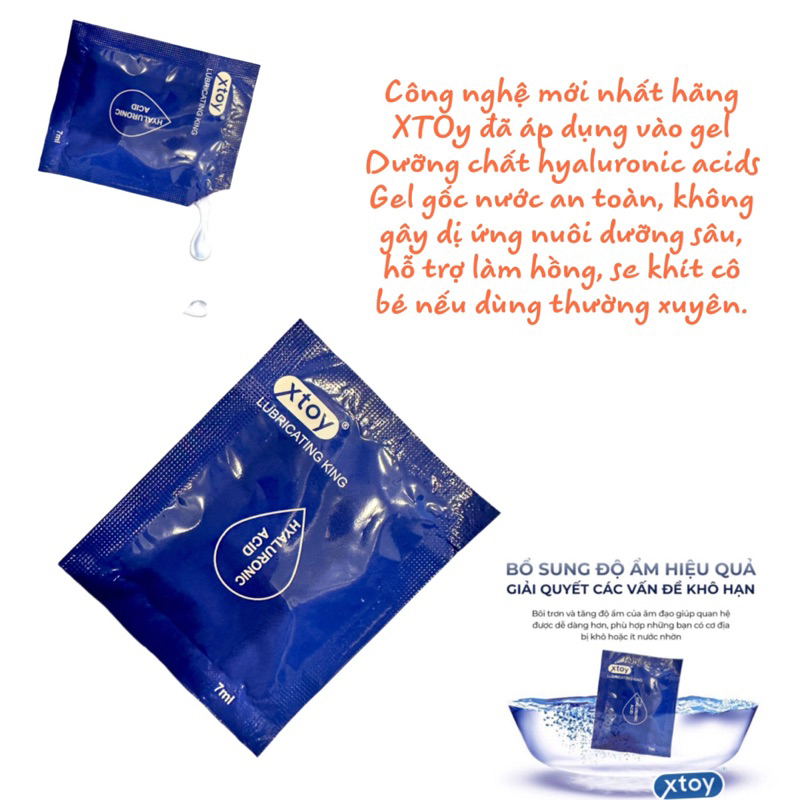 Ảnh Gel Bôi Trơn XTOY Gốc Nước,Dạng Gói Tiện Dụng 7ML Gel HA gốc nước GEMHOME 3
