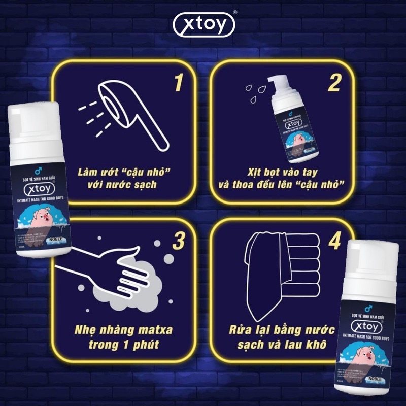 Ảnh Bọt vệ sinh nam giới Xtoy Dung dịch tạo bọt 100ml 3