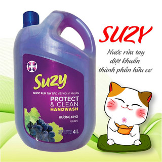 Nước rửa tay DIỆT KHUẨN SUZY 4L - thành phần HỮU CƠ, chất lượng NHẬT BẢN.