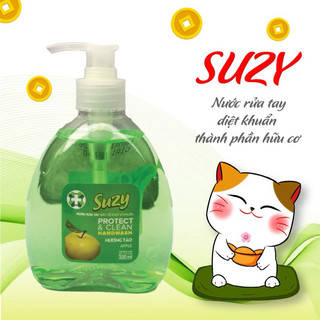 Nước rửa tay DIỆT KHUẨN SUZY LOẠI NHỎ 320ML, bảo vệ da tay - thành phần HỮU CƠ, chất lượng NHẬT BẢN