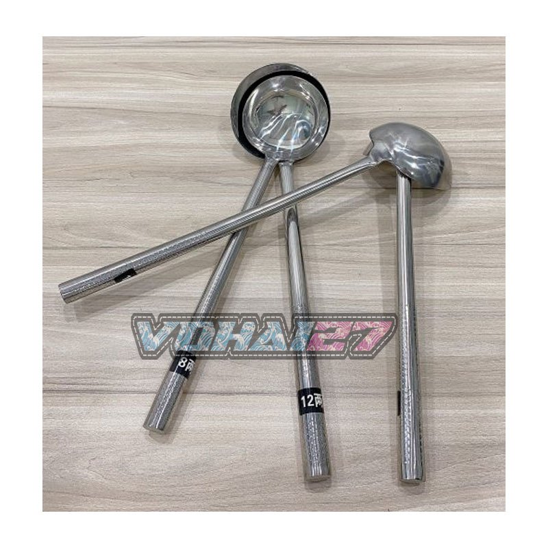 Vá thợ xào inox cao cấp size 10 - muôi xào inox cán inox