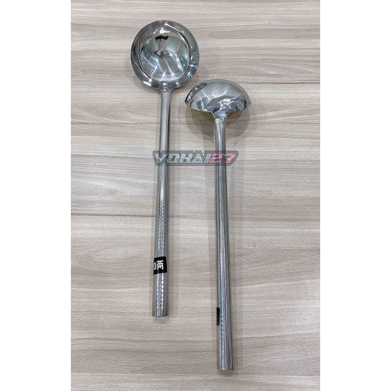 Vá thợ xào inox cao cấp size 8 - muôi xào inox cán inox