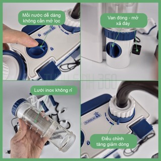 Lọc Treo SUNSUN YBF 500/600 - Tích Hợp Khoang Tách Phân - Lắng Cặn, Xả Đáy