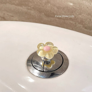 Hoa Nhỏ Bấm Nút Bình Nước Nút Bồn Cầu Xả Nút Móng Tay Dài Miếng Dán Vệ Sinh Đồ Dùng Phòng Tắm