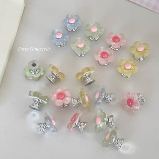 Hoa Nhỏ Bấm Nút Bình Nước Nút Bồn Cầu Xả Nút Móng Tay Dài Miếng Dán Vệ Sinh Đồ Dùng Phòng Tắm