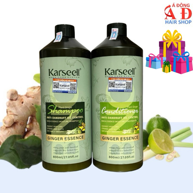 Dầu gội xả gừng dưỡng sinh Karseell CHC WEILAIYA Ginger sạch gàu mềm mượt chuyên salon Spa