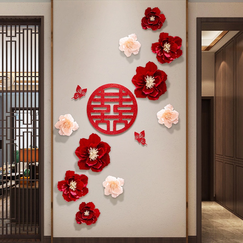 Hoa giấy nhún handmade trang trí decor đám cưới, sự kiện, lễ tết - K386