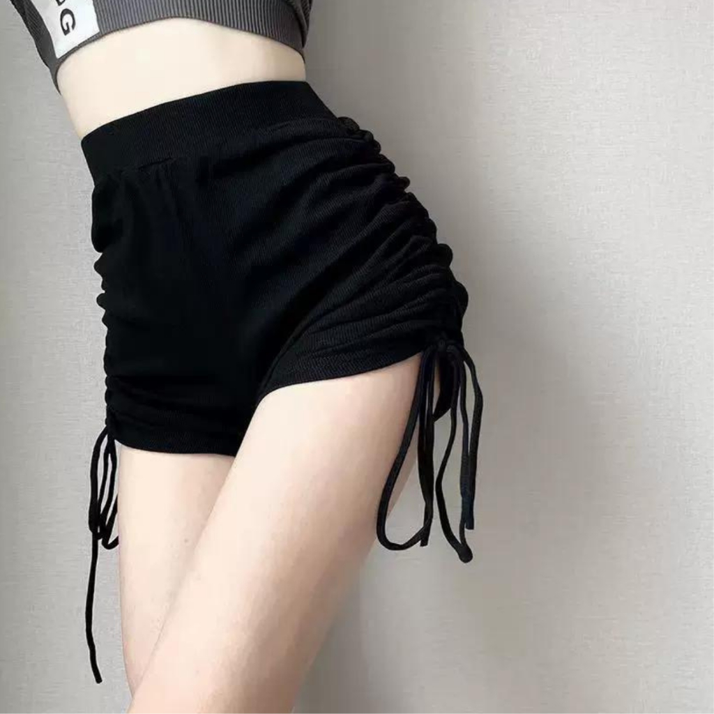 Quần rút dây 2 bên bigsize chất vải umi hàn co dãn tôn vòng 3 cực đẹp siêu tôn dáng,quần đùi rút 2 bên mã qr