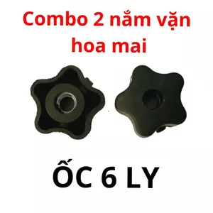 Núm vặn tay bông mai nhựa ren bằng thép