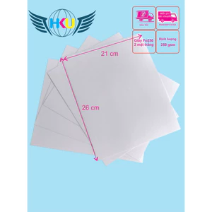{Hỏa tốc} Combo 100 tờ 21x30 cm, 21x26 cm ,21x15cm (250gsm) bìa cứng 2 mặt trắng , bìa lót quần áo