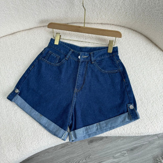 Quần Đùi Bò Nữ Bigsize Cô Nhỏ Lưng Cao Ống Rộng, Quần Jeans Big Size Lật Lai Tôn Dáng J2