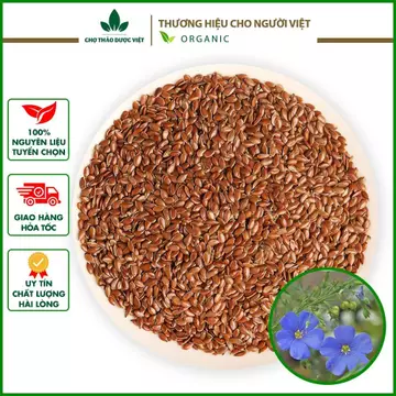 Hạt lanh hữu cơ 100g, hạt lanh vàng ủ tóc, đắp mặt, lanh vàng hữu cơ rang ăn liền - Chợ Thảo Dược Việt