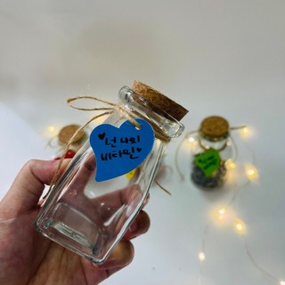 (Lọ 100ml+dây thừng) Lọ ước, lọ chữa lành bằng thủy tinh xinh xắn làm quà tặng ý nghĩa
