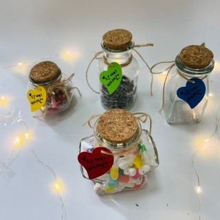(Lọ 100ml+dây thừng) Lọ ước, lọ chữa lành bằng thủy tinh xinh xắn làm quà tặng ý nghĩa