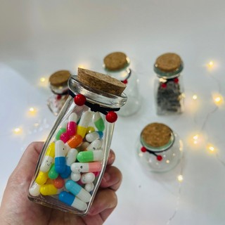 (Lọ 100ml+cherry nhỏ) Lọ ước, lọ chữa lành bằng thủy tinh xinh xắn làm quà tặng ý nghĩa