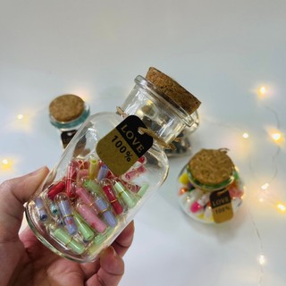 (Lọ100ml+love100%) Lọ ước, lọ chữa lành bằng thủy tinh xinh xắn làm quà tặng ý nghĩa