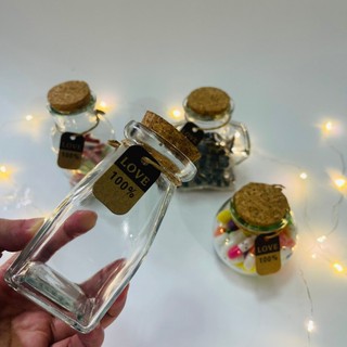 (Lọ100ml+love100%) Lọ ước, lọ chữa lành bằng thủy tinh xinh xắn làm quà tặng ý nghĩa
