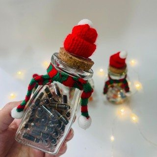 (Lọ100ml +mũ khăn) Lọ ước, lọ chữa lành bằng thủy tinh xinh xắn làm quà tặng ý nghĩa