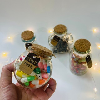(Lọ100ml+love100%) Lọ ước, lọ chữa lành bằng thủy tinh xinh xắn làm quà tặng ý nghĩa