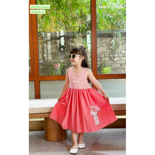 Váy Melody Hồng cam siêu xinh cho bé gái 13-45kg hàng loại 1 phù hợp cho bé đi học, đi chơi, du lịch