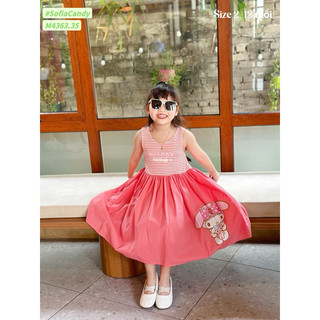 Váy Melody Hồng cam siêu xinh cho bé gái 13-45kg hàng loại 1 phù hợp cho bé đi học, đi chơi, du lịch