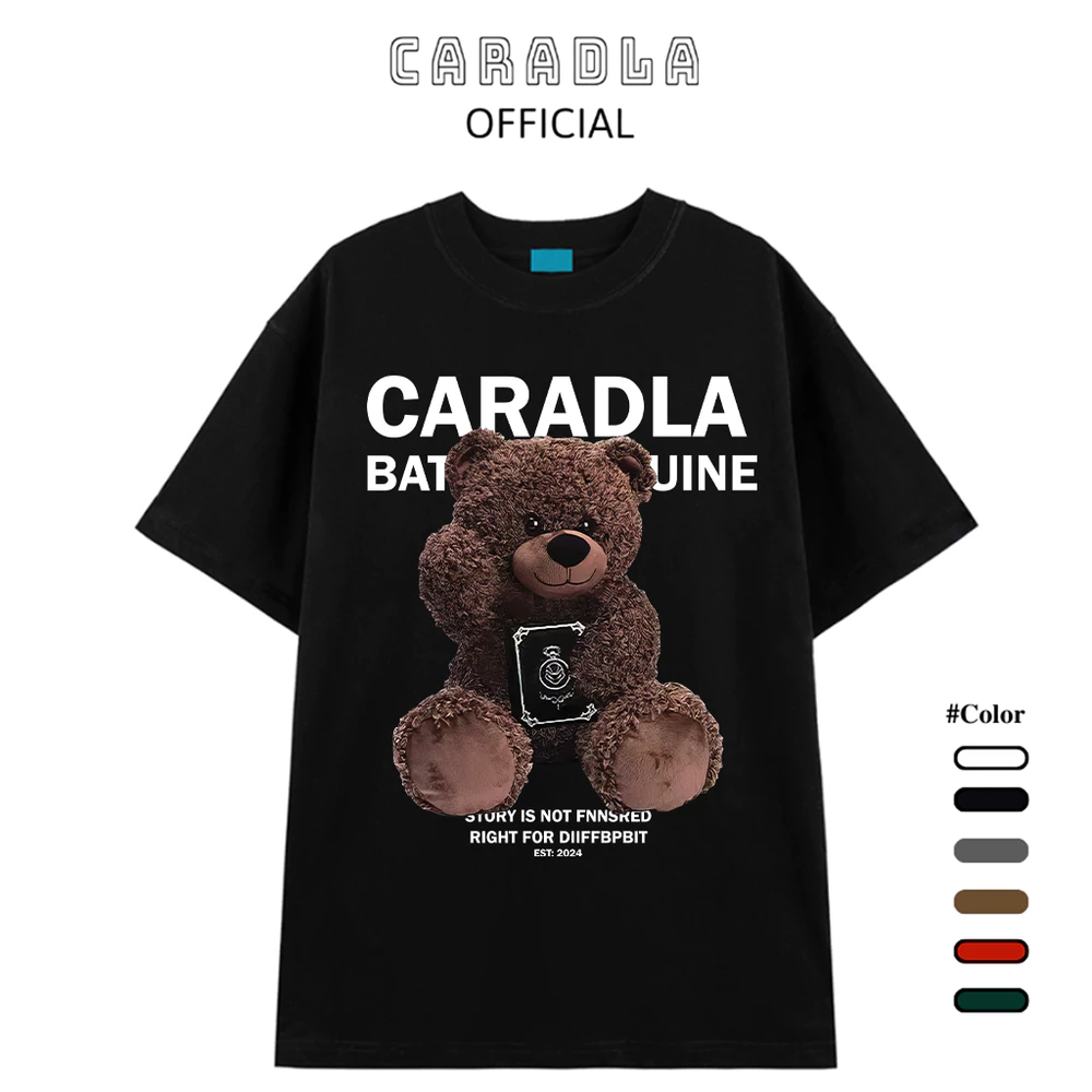 Áo Thun Unisex Tay Lỡ CARADLA Chất Cotton Mềm Mịn Co Dãn Thoáng Mát Form Rộng