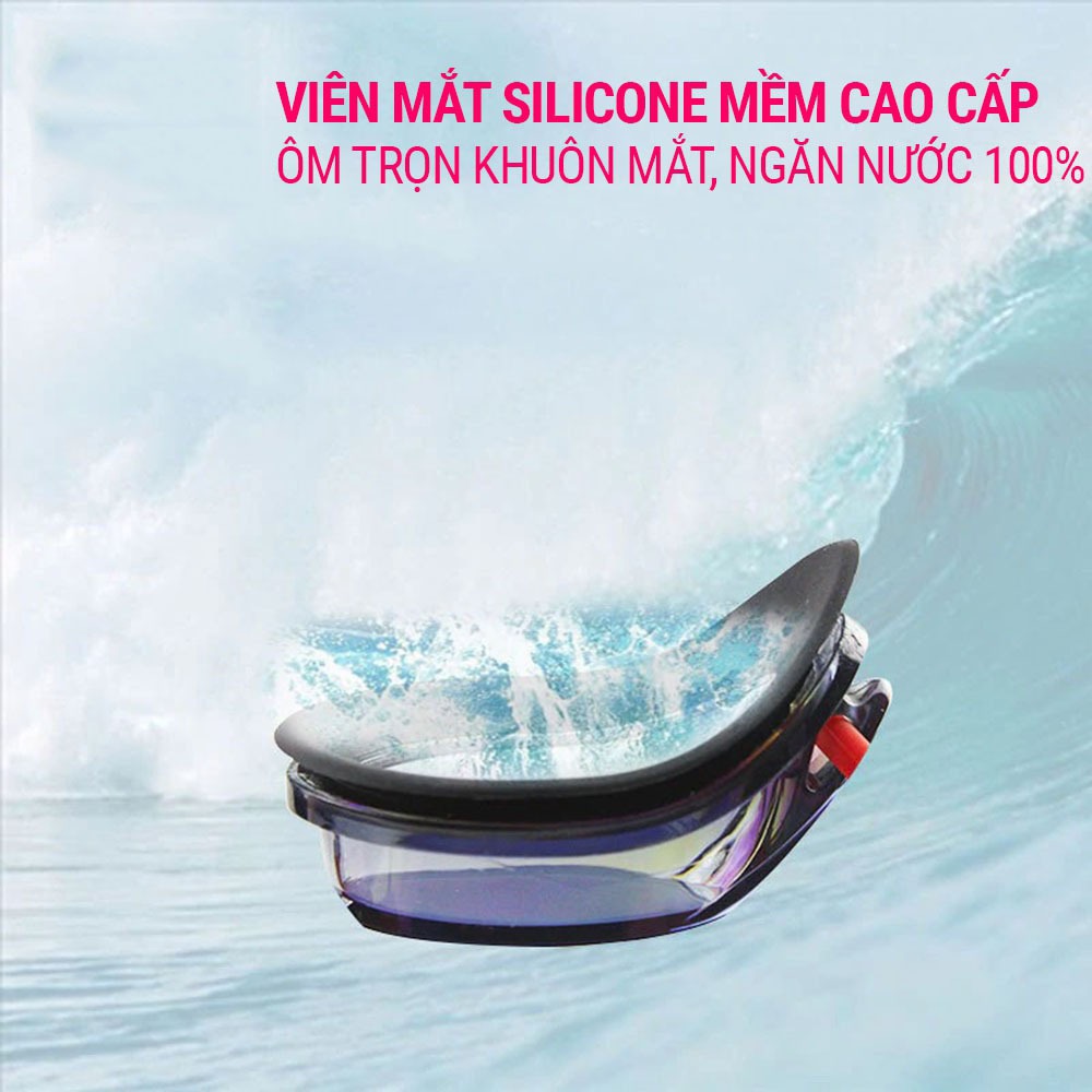 Kính bơi người lớn RG700 mắt tráng gương cao cấp cản tia uv, chống hấp hơi SPORTY