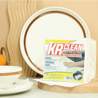 Bịch Khăn giấy đa năng Krclean 25x25 50 tờ siêu thấm hút, lau tủ bàn ghế, bề mặt bếp. giặt lại được