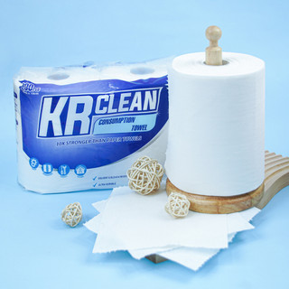 Khăn giấy đa năng KRCLEAN 400 tờ 15x15cm -  Khăn vải khô, đa năng siêu thấm hút, vải không dệt cao cấp